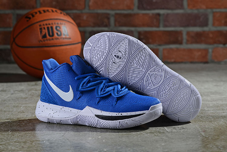 New Nike Kyrie 5 Royal Blue White Shoes